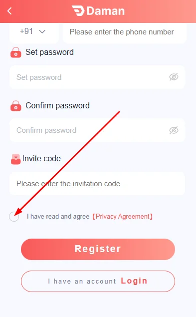 Agree with the platform terms and conditions.